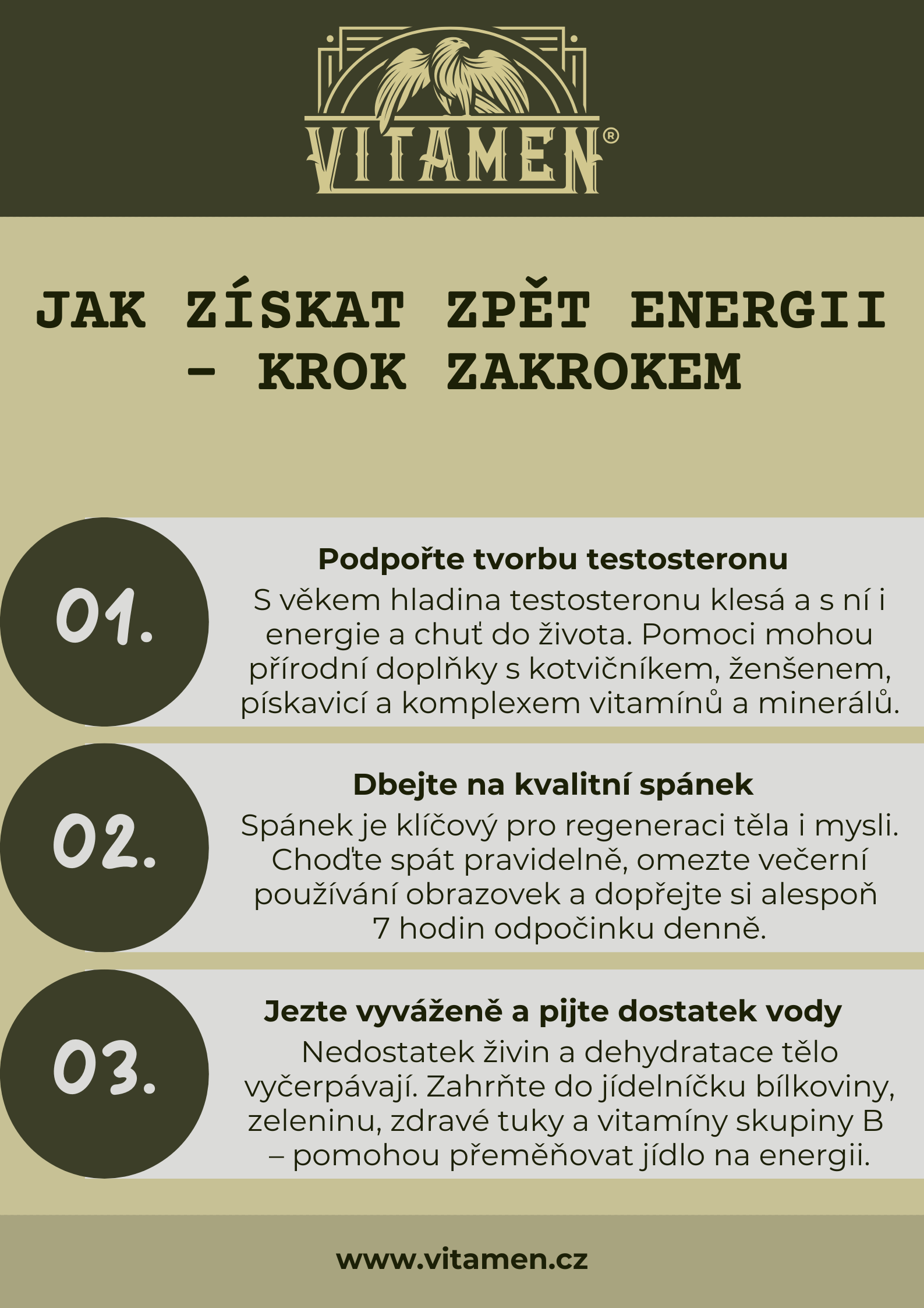 Infografika: Jak získat zpět energii krok za krokem